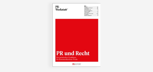Aktuell erschienen: PR Werkstatt „PR und Recht“